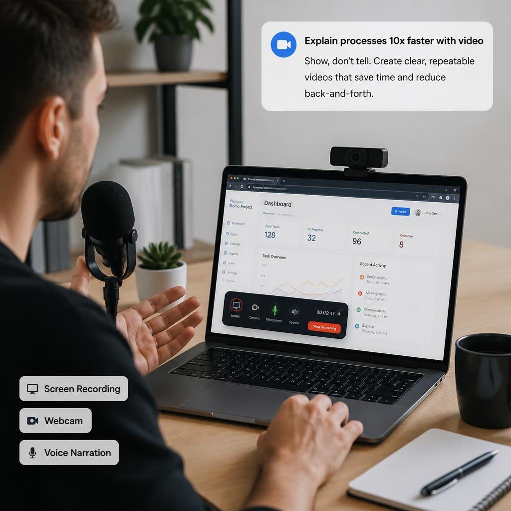 Chrome extension for recording screen tutorials