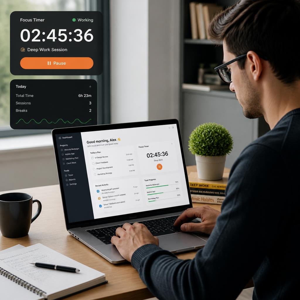 Chrome extension for tracking work time