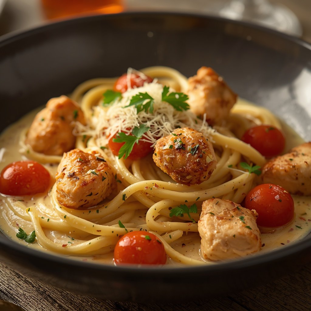 Creamy Garlic Chicken Pasta