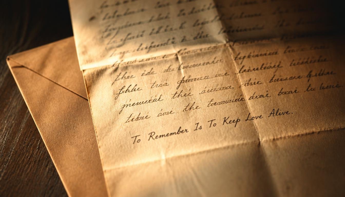 Emotional handwritten old letter with memories that never fade