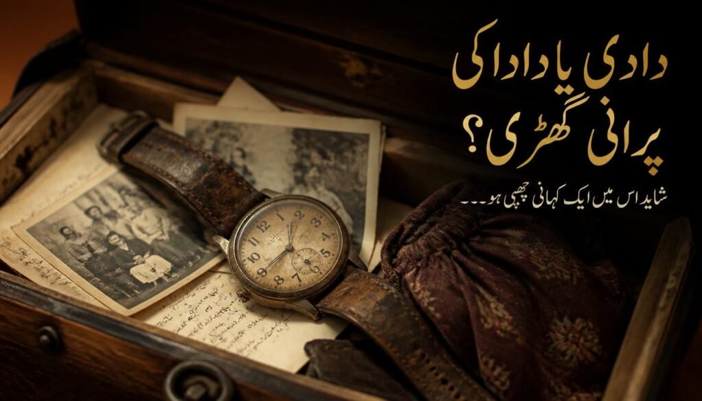 دادی یا دادا کی پرانی گھڑی اور پرانی خاندانی یادیں