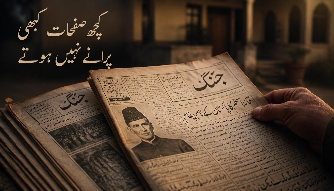پرانے اخبار کے زرد صفحات میں چھپی یادیں