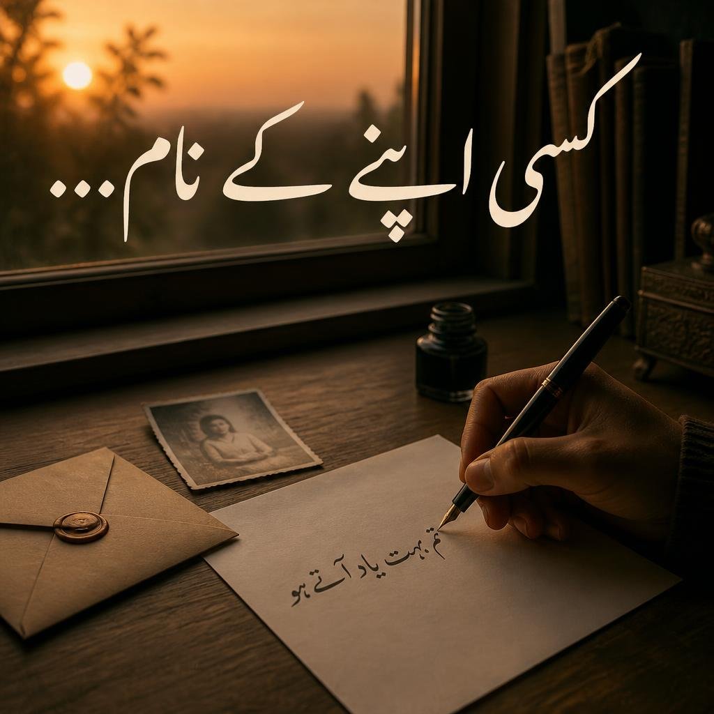 کسی عزیز کے نام خط لکھنے کا خوبصورت جذباتی منظر